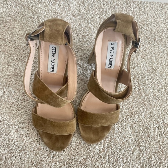 Steve Madden olive green cross ankle pumps 4 inch heel size 8 excellent conditio - Picture 5 of 9